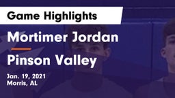 Mortimer Jordan  vs Pinson Valley Game Highlights - Jan. 19, 2021