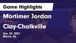 Mortimer Jordan  vs Clay-Chalkville  Game Highlights - Jan. 29, 2021