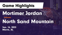 Mortimer Jordan  vs North Sand Mountain  Game Highlights - Jan. 16, 2023