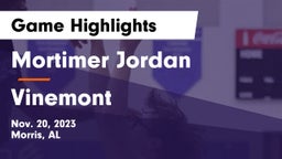 Mortimer Jordan  vs Vinemont Game Highlights - Nov. 20, 2023