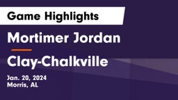 Mortimer Jordan  vs Clay-Chalkville  Game Highlights - Jan. 20, 2024