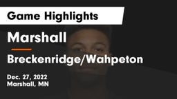Marshall  vs Breckenridge/Wahpeton Game Highlights - Dec. 27, 2022