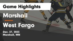 Marshall  vs West Fargo  Game Highlights - Dec. 27, 2023