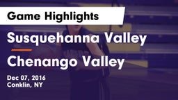 Susquehanna Valley  vs Chenango Valley  Game Highlights - Dec 07, 2016