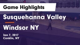 Susquehanna Valley  vs Windsor  NY Game Highlights - Jan 7, 2017