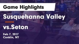 Susquehanna Valley  vs vs.Seton Game Highlights - Feb 7, 2017
