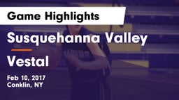 Susquehanna Valley  vs Vestal  Game Highlights - Feb 10, 2017