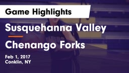 Susquehanna Valley  vs Chenango Forks  Game Highlights - Feb 1, 2017