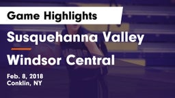 Susquehanna Valley  vs Windsor Central Game Highlights - Feb. 8, 2018
