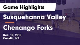 Susquehanna Valley  vs Chenango Forks  Game Highlights - Dec. 10, 2018
