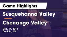 Susquehanna Valley  vs Chenango Valley  Game Highlights - Dec. 17, 2018