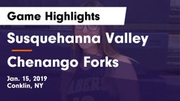 Susquehanna Valley  vs Chenango Forks  Game Highlights - Jan. 15, 2019