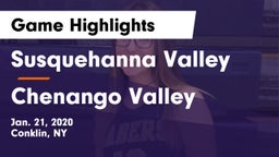 Susquehanna Valley  vs Chenango Valley  Game Highlights - Jan. 21, 2020