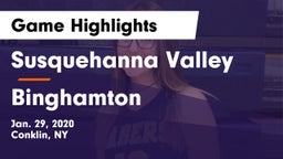 Susquehanna Valley  vs Binghamton  Game Highlights - Jan. 29, 2020