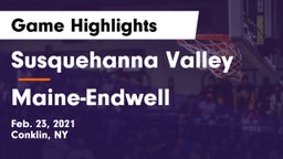 Susquehanna Valley  vs Maine-Endwell  Game Highlights - Feb. 23, 2021