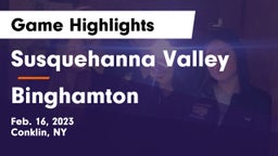 Susquehanna Valley  vs Binghamton  Game Highlights - Feb. 16, 2023