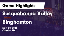 Susquehanna Valley  vs Binghamton  Game Highlights - Nov. 22, 2023