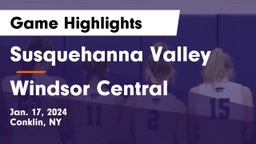 Susquehanna Valley  vs Windsor Central  Game Highlights - Jan. 17, 2024