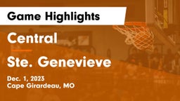 Central  vs Ste. Genevieve  Game Highlights - Dec. 1, 2023