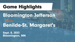 Bloomington Jefferson  vs Benilde-St. Margaret's  Game Highlights - Sept. 8, 2022