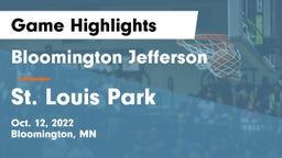 Bloomington Jefferson  vs St. Louis Park  Game Highlights - Oct. 12, 2022