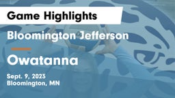 Bloomington Jefferson  vs Owatanna Game Highlights - Sept. 9, 2023