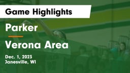 Parker  vs Verona Area  Game Highlights - Dec. 1, 2023