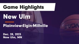 New Ulm  vs Plainview-Elgin-Millville  Game Highlights - Dec. 28, 2023