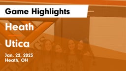 Heath  vs Utica  Game Highlights - Jan. 22, 2023