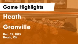 Heath  vs Granville  Game Highlights - Dec. 15, 2023