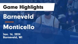 Barneveld  vs Monticello  Game Highlights - Jan. 16, 2024