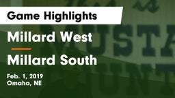 Millard West  vs Millard South  Game Highlights - Feb. 1, 2019