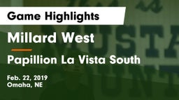 Millard West  vs Papillion La Vista South  Game Highlights - Feb. 22, 2019