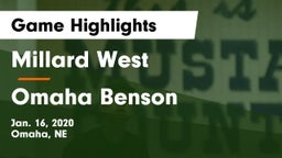 Millard West  vs Omaha Benson  Game Highlights - Jan. 16, 2020