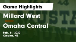 Millard West  vs Omaha Central  Game Highlights - Feb. 11, 2020