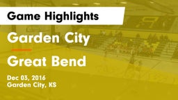 Garden City  vs Great Bend  Game Highlights - Dec 03, 2016