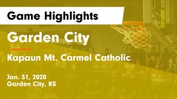 Garden City  vs Kapaun Mt. Carmel Catholic  Game Highlights - Jan. 31, 2020