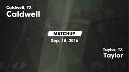 Matchup: Caldwell  vs. Taylor  2016
