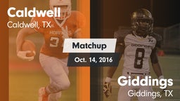 Matchup: Caldwell  vs. Giddings  2016