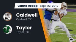 Recap: Caldwell  vs. Taylor  2017