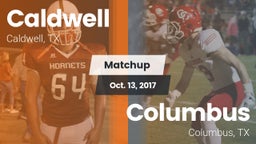 Matchup: Caldwell  vs. Columbus  2017