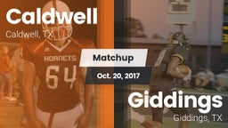 Matchup: Caldwell  vs. Giddings  2017