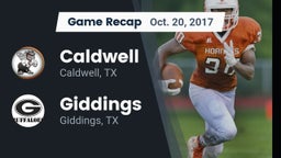Recap: Caldwell  vs. Giddings  2017