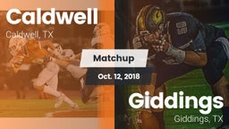 Matchup: Caldwell  vs. Giddings  2018