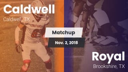 Matchup: Caldwell  vs. Royal  2018