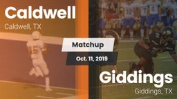 Matchup: Caldwell  vs. Giddings  2019
