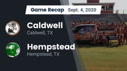 Recap: Caldwell  vs. Hempstead  2020