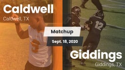 Matchup: Caldwell  vs. Giddings  2020