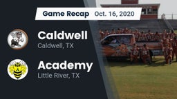 Recap: Caldwell  vs. Academy  2020