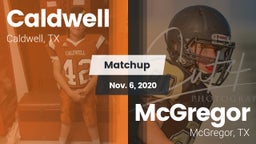 Matchup: Caldwell  vs. McGregor  2020